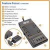 Tripp Lite Surge Protector, 6-Outlet, 6-7/10"Wx1-4/5"Dx9-3/5"H, Black TRPTLP66USBR